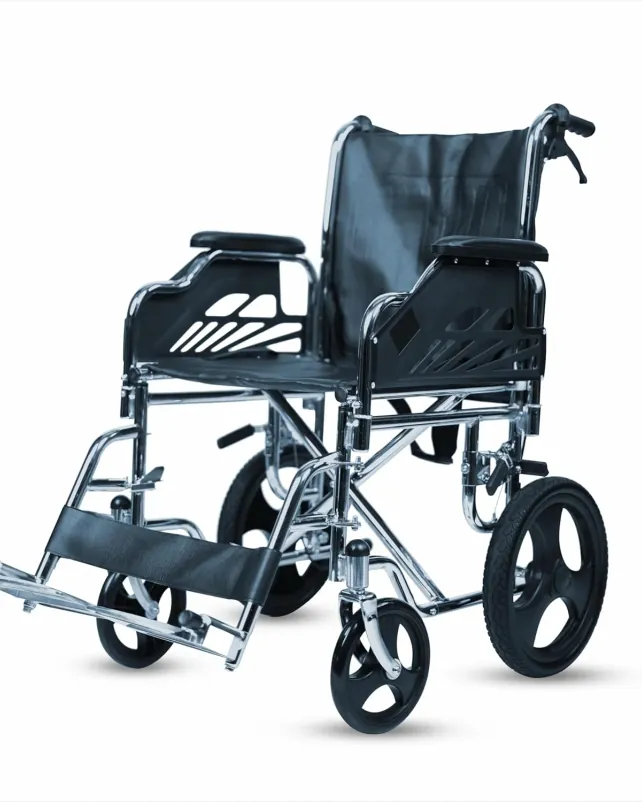 Premium Aluminum Wheelchair-For Disable Person(Chrome)