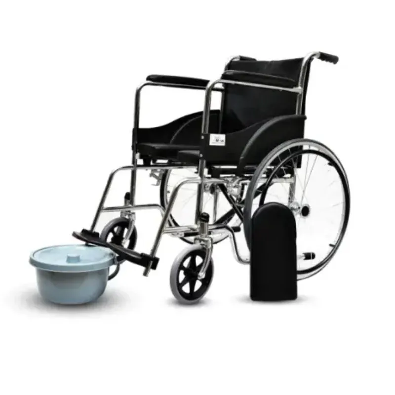 Wheelchair With Commode U cut/Seat Lift(Powder Coated)