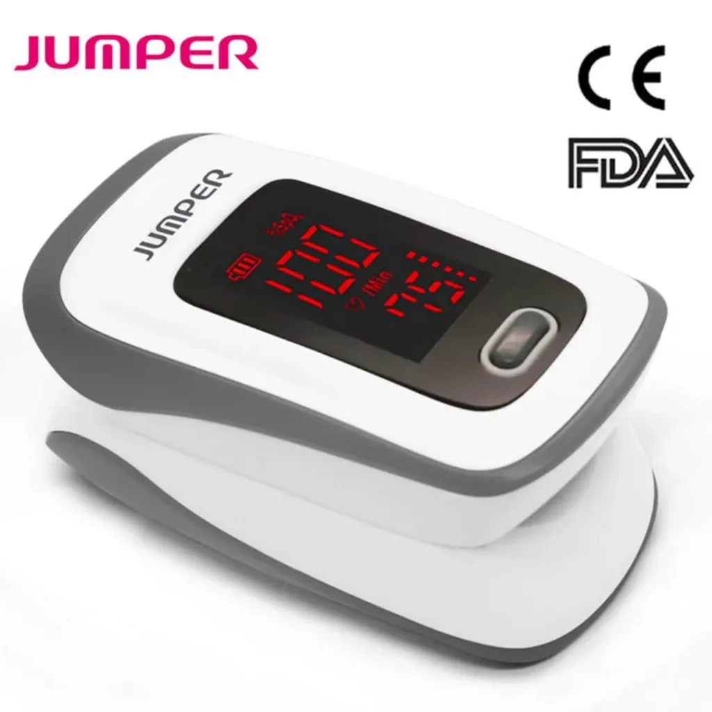 JUMPER Digital SpO2 Blood Oxygen Saturation Pulse Oximeter and Heart Rate Monitor, Perfect for Home Care and Outdoor Activities