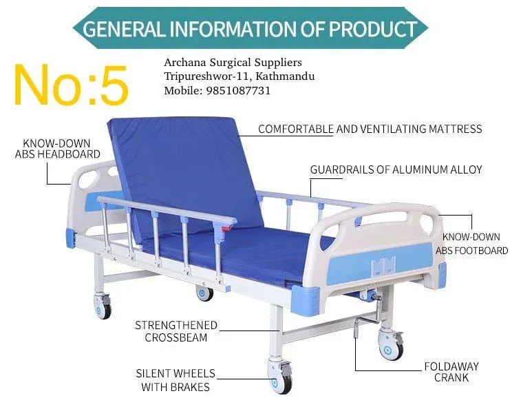 Single Function Manual Hospital Bed