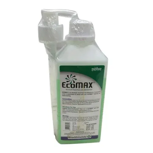 Ecomax Alcoholic Hand Rub 500ml – Antibacterial Sanitizer with Moisturizer