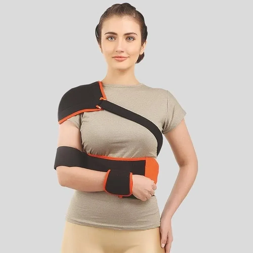 Flamingo Elastic Shoulder Immobilizer Arm Sling | Shoulder Support Brace for Dislocation, Injury & Post Surgery