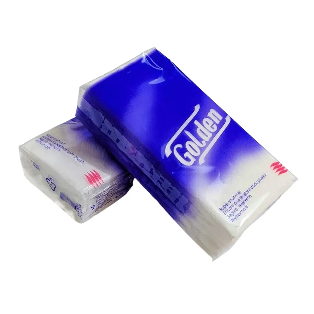 Golden Cherry Pocket Tissue Paper – 10 Packets (Soft & Portable Facial Tissue for Daily Use)