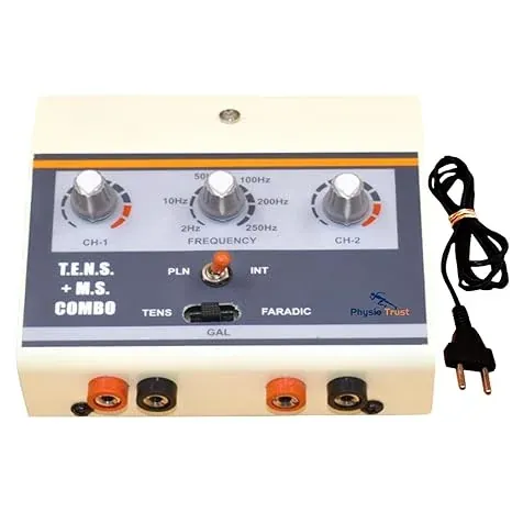 Tens + MS combo Machine Tens Machine 2Ch with Mini Muscle Stimulator | Combo Machine For Physiotherapy electrotherapy Device